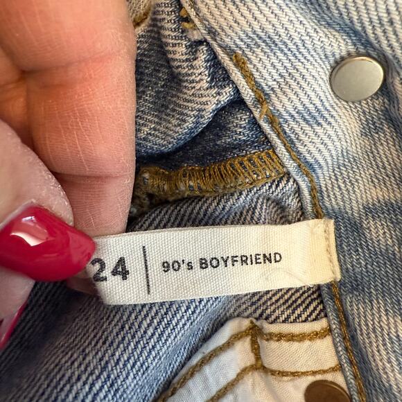 PacSun Women's Patchwork 90's Boyfriend Straight‎ Leg Jeans Denim Size 24 - Picture 10 of 11